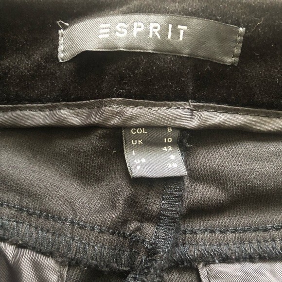 Espirit Black Suede High Rise Cropped Dress Pants - Picture 5 of 6